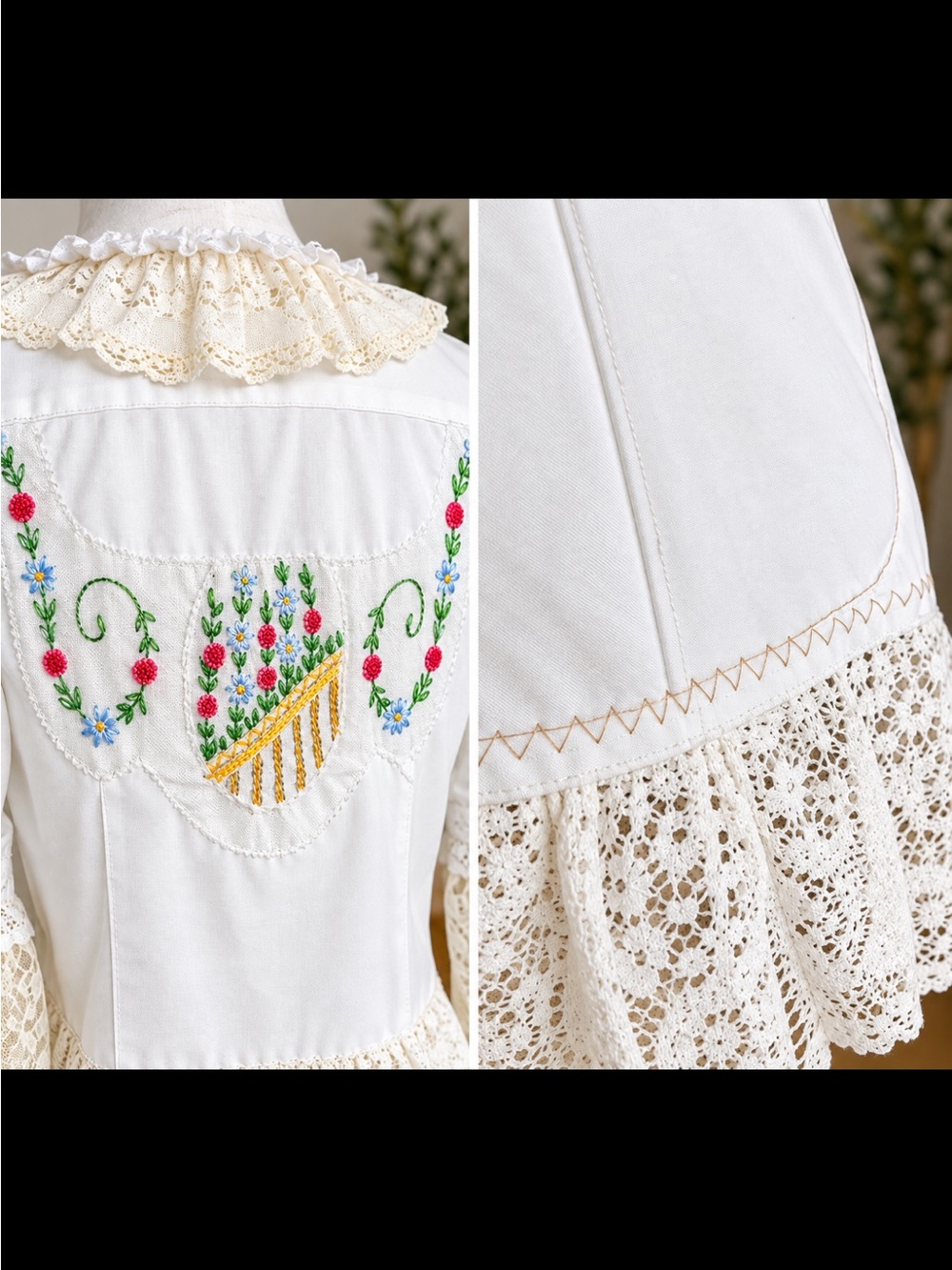 Hand Crafted Cottagcore Top/Jacket - Picture 2 of 3